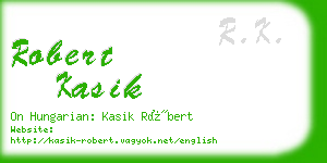 robert kasik business card